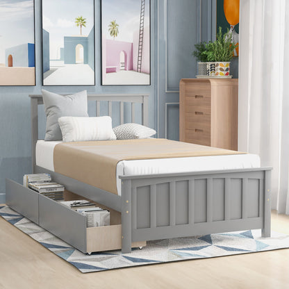 Platform Bed With Two Drawers - The Sleep Loft - Online Mattress Showroom NYC