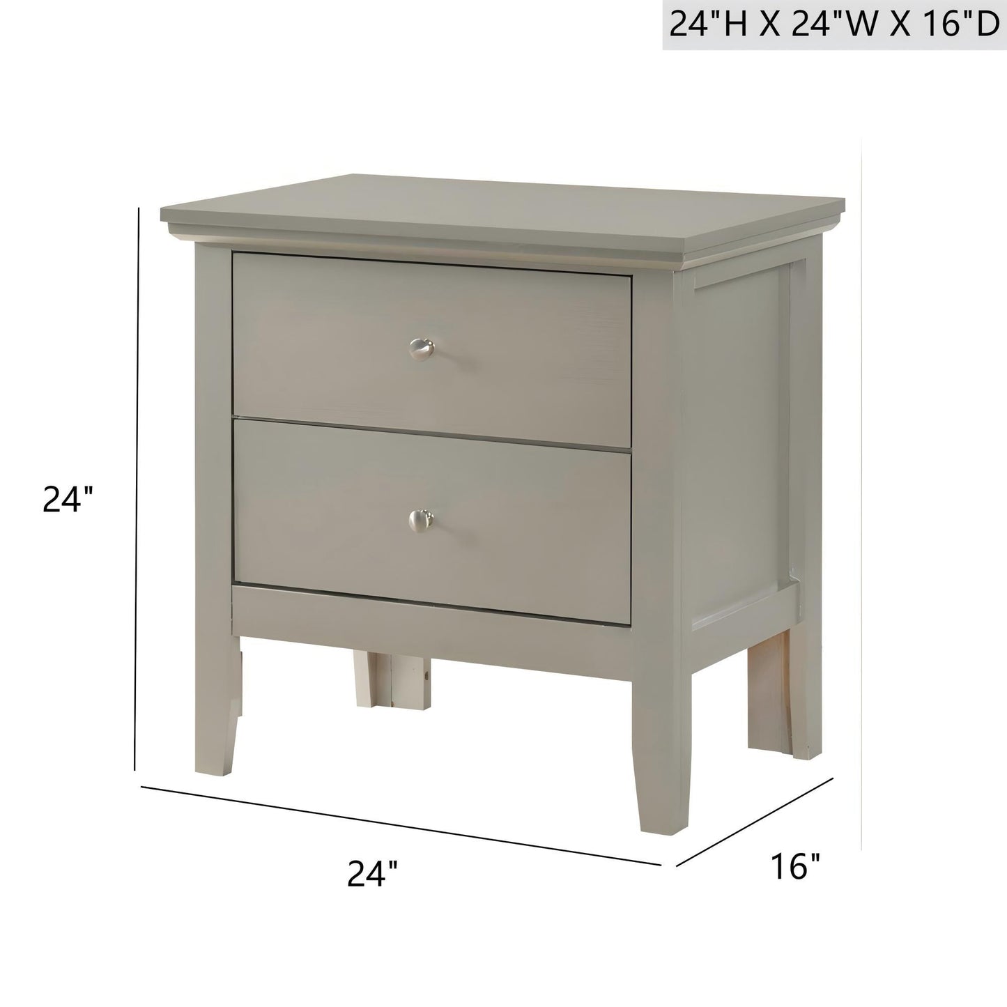 English Dovetailed Drawers Nightstand - The Sleep Loft - Online Mattress Showroom NYC