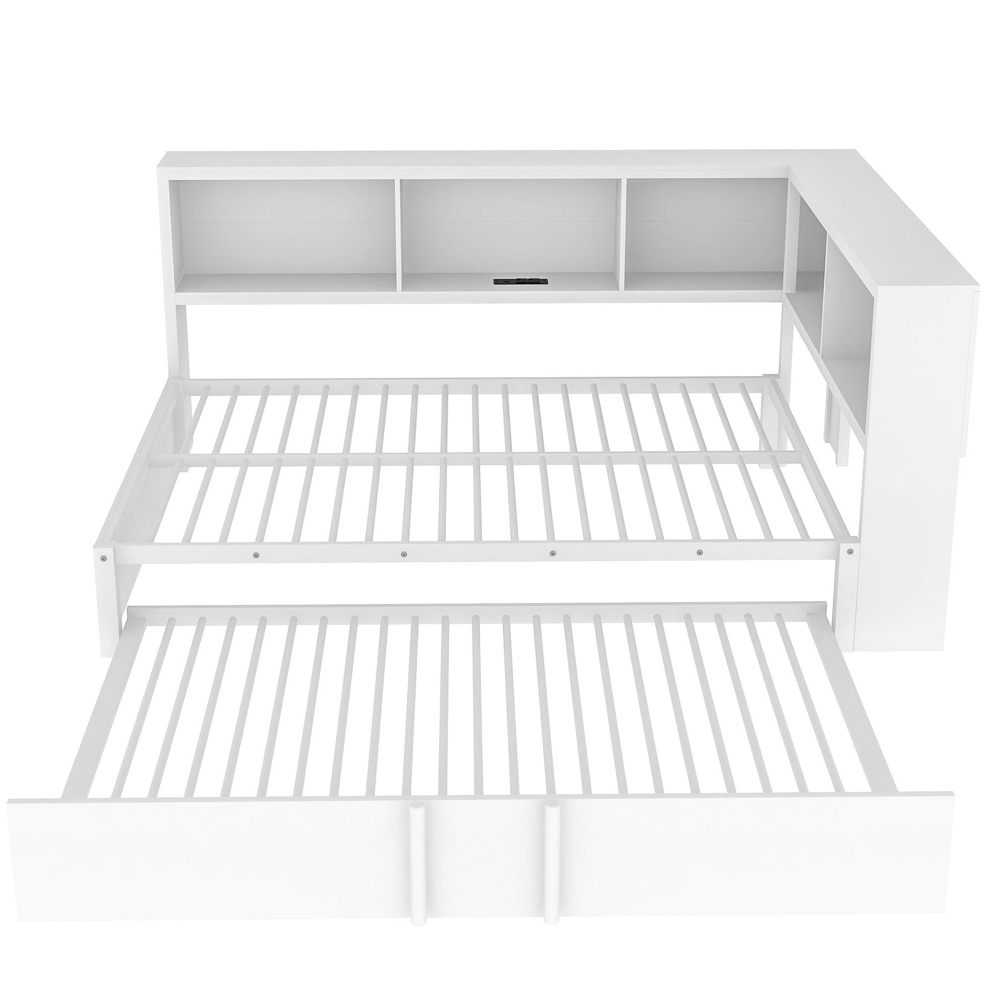 Daybed With Trundle, Storage Cabinets And USB Ports - The Sleep Loft - Online Mattress Showroom NYC