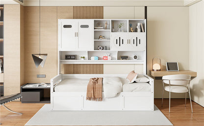 Daybed With All-In-One Cabinet And Shelf - The Sleep Loft - Online Mattress Showroom NYC