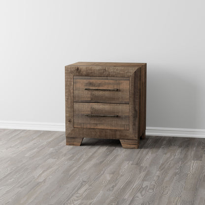 Plinz - 2 Drawer Nightstand - Brown - The Sleep Loft - Online Mattress Showroom NYC