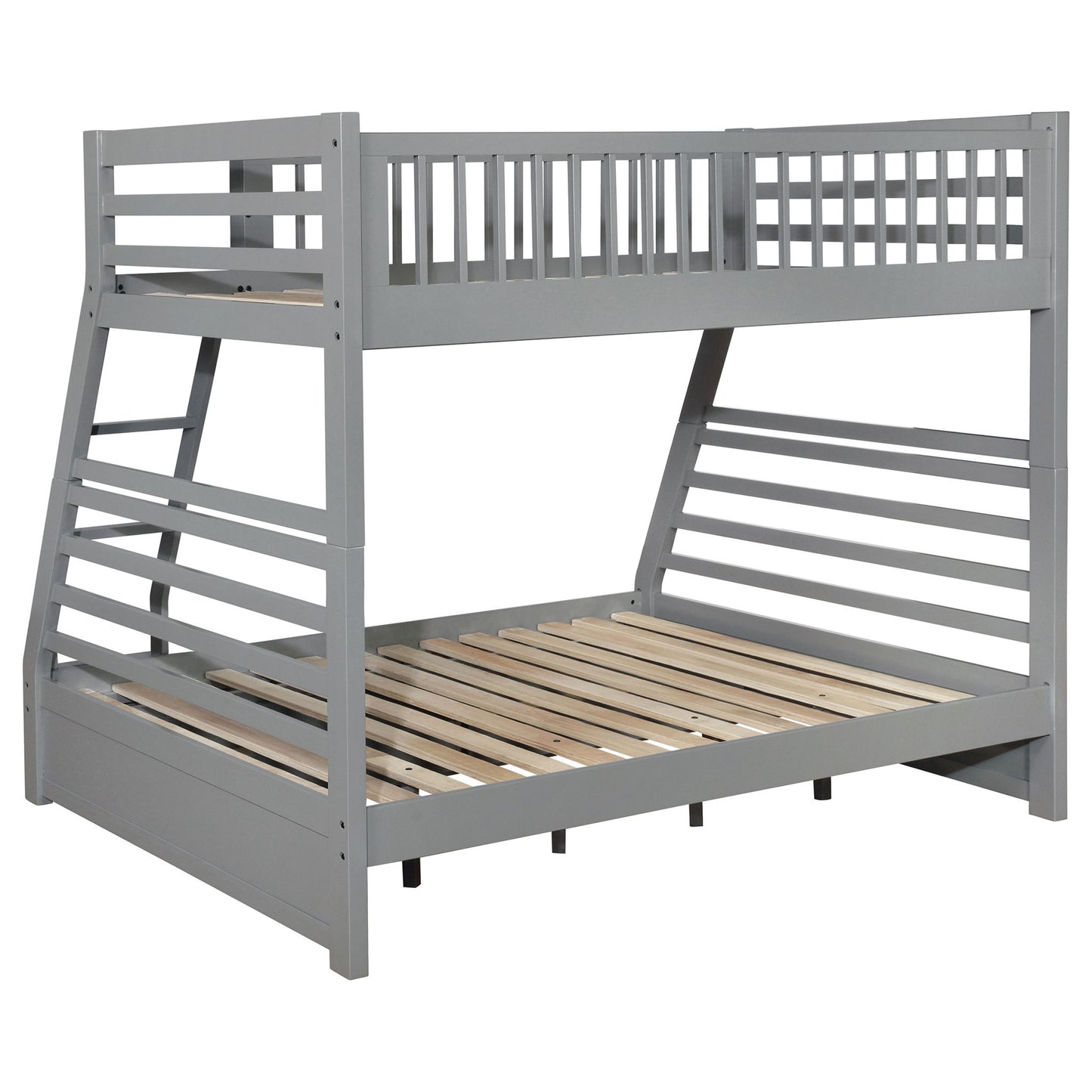 Keira - 2 Drawer Twin Over Full Bunk Bed - Gray - The Sleep Loft - Online Mattress Showroom NYC