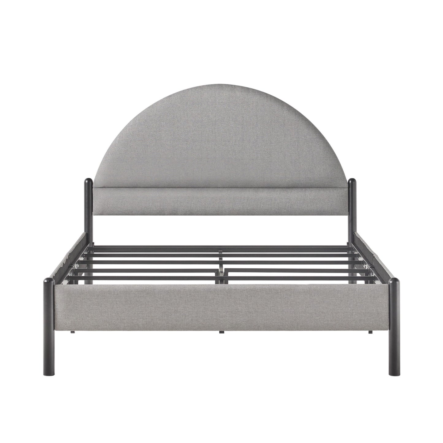 Bed Modern Upholstered Curved Headboard - The Sleep Loft - Online Mattress Showroom NYC