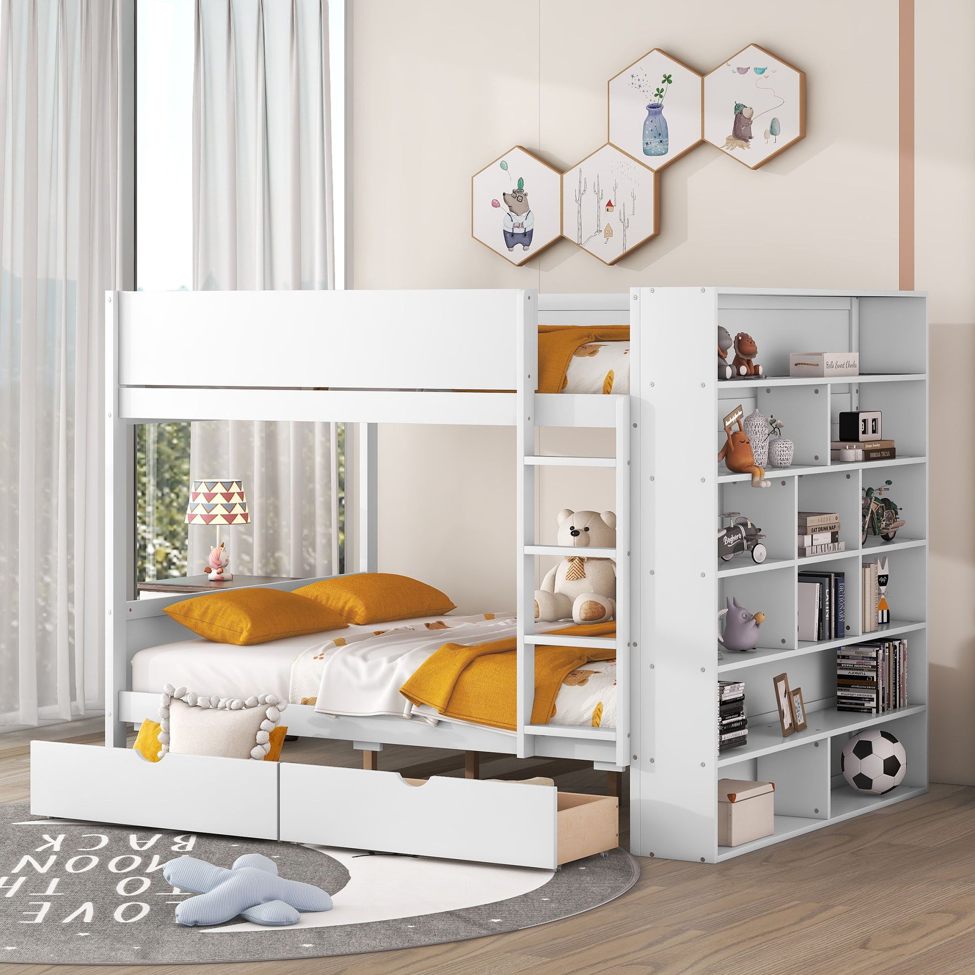 Bunk Bed With 2 Drawers And Multi Layer Cabinet - The Sleep Loft - Online Mattress Showroom NYC