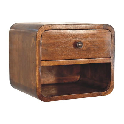 Curve Upper Slot Floating Nightstand - The Sleep Loft - Online Mattress Showroom NYC