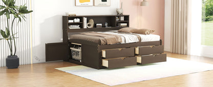 Daybed With 2 Bedside Cabinets, Upper Shelves And 4 Drawers - The Sleep Loft - Online Mattress Showroom NYC
