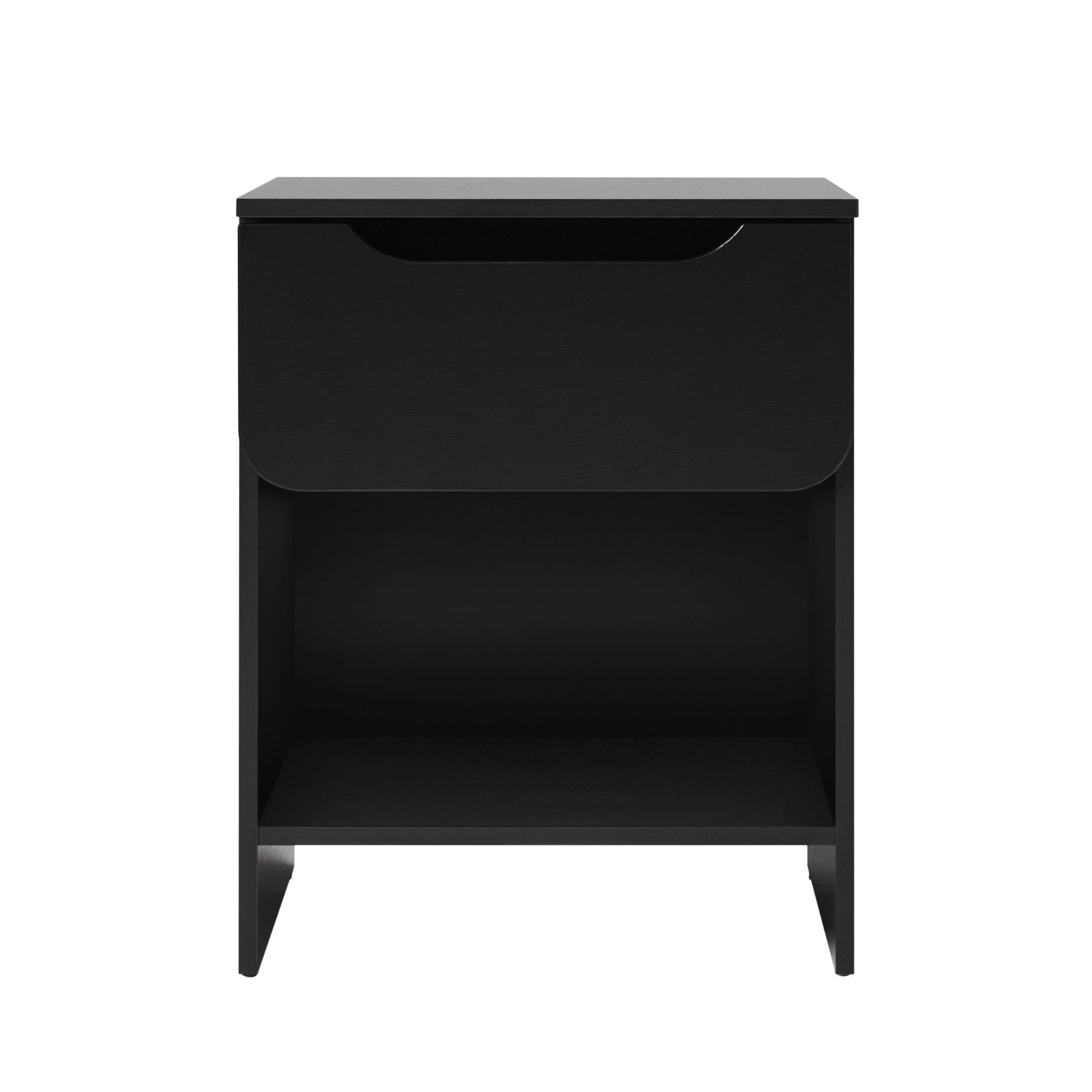 Modern Minimalist 1 Drawer Nightstand With Cubby - The Sleep Loft - Online Mattress Showroom NYC