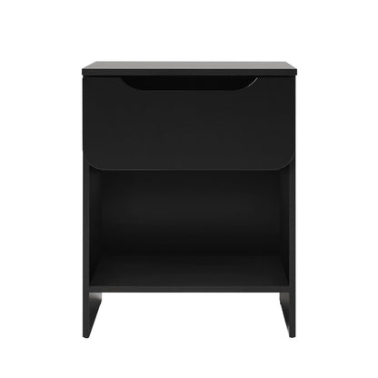 Modern Minimalist 1 Drawer Nightstand With Cubby - The Sleep Loft - Online Mattress Showroom NYC