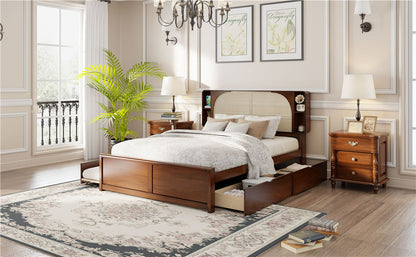 Headboard Bed With 2 Drawers And Trundle - The Sleep Loft - Online Mattress Showroom NYC