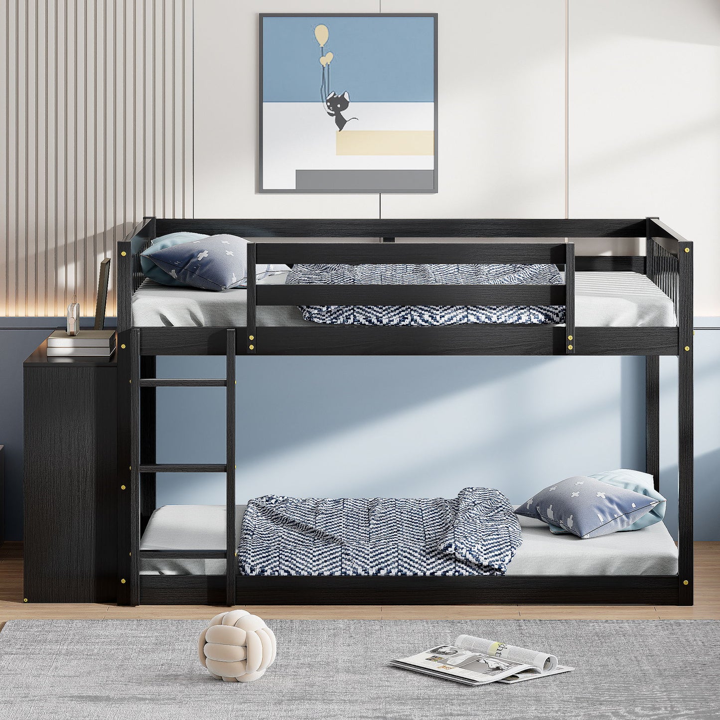 Bunk Bed With 4 Drawers And 3 Shelves - The Sleep Loft - Online Mattress Showroom NYC