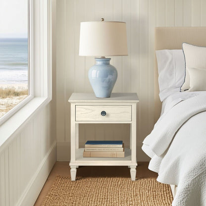 Victoria - Bedside Table With Drawer And Shelf - The Sleep Loft - Online Mattress Showroom NYC