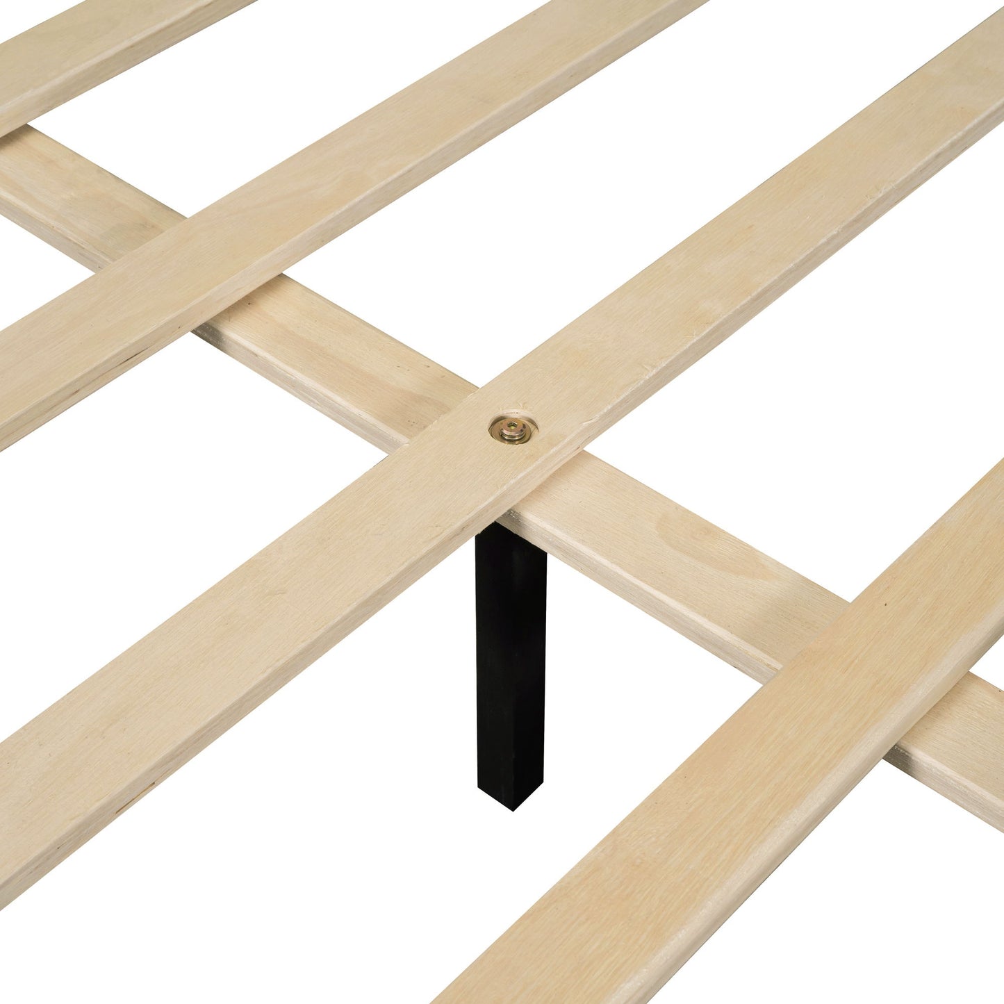 Platform Bed With Thick, Stylish Stripe Decorated Bedboard And Elegant Leg - The Sleep Loft - Online Mattress Showroom NYC