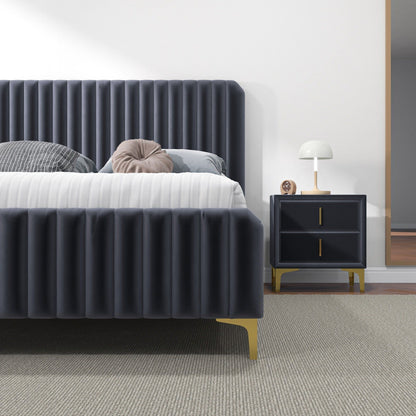 Bethany - Queen Upholstered Platform Bed - Gray - The Sleep Loft - Online Mattress Showroom NYC