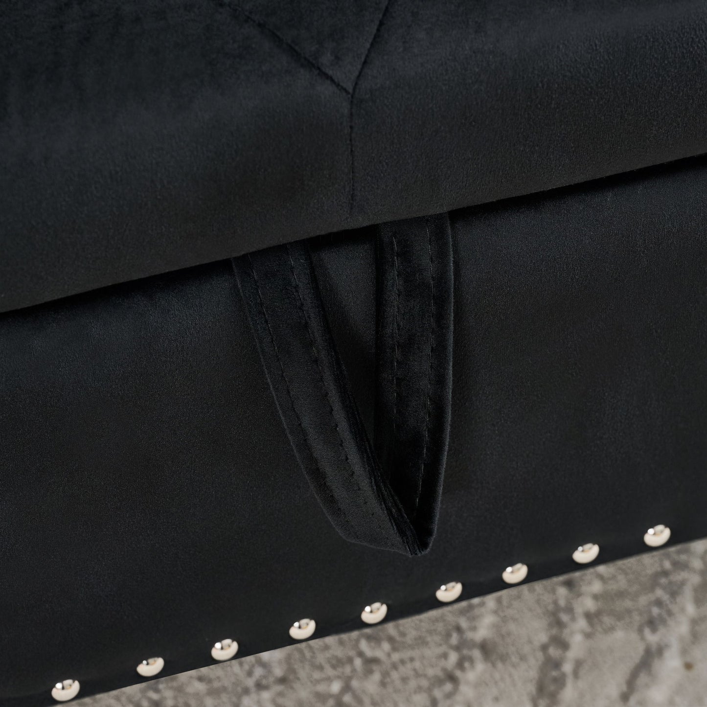 Storage Bench With Crystal Buttons And 1 Pillow For Bedroom - The Sleep Loft - Online Mattress Showroom NYC
