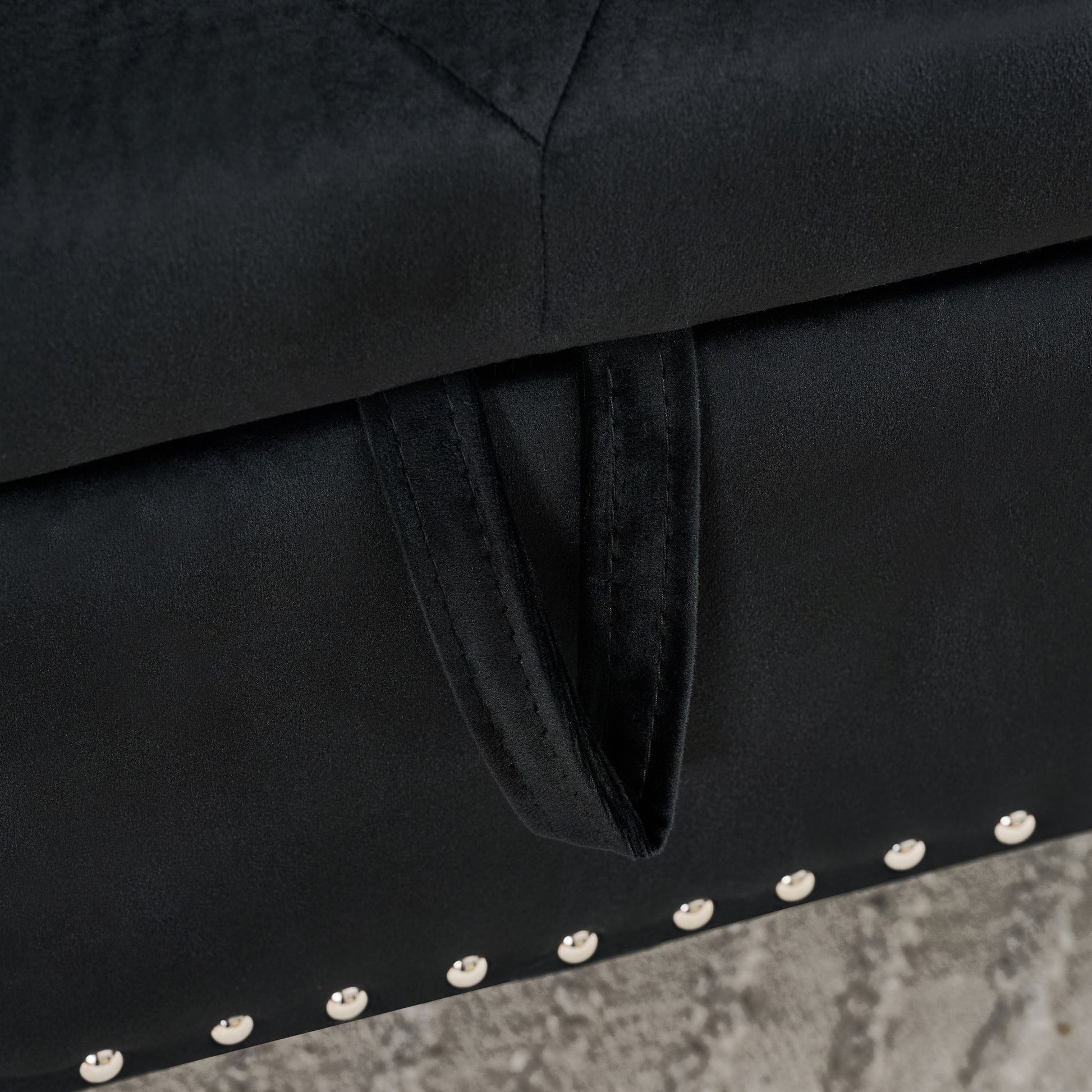 Storage Bench With Crystal Buttons And 1 Pillow For Bedroom - The Sleep Loft - Online Mattress Showroom NYC