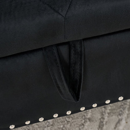 Storage Bench With Crystal Buttons And 1 Pillow For Bedroom - The Sleep Loft - Online Mattress Showroom NYC
