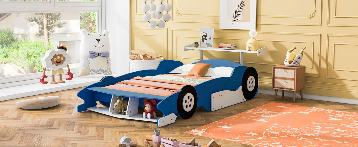 Race Car-Shaped Platform Bed With Wheels - The Sleep Loft - Online Mattress Showroom NYC