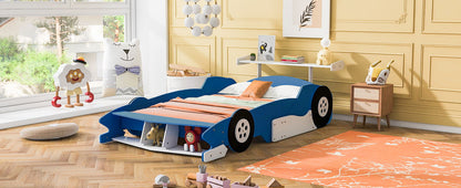 Race Car-Shaped Platform Bed With Wheels - The Sleep Loft - Online Mattress Showroom NYC