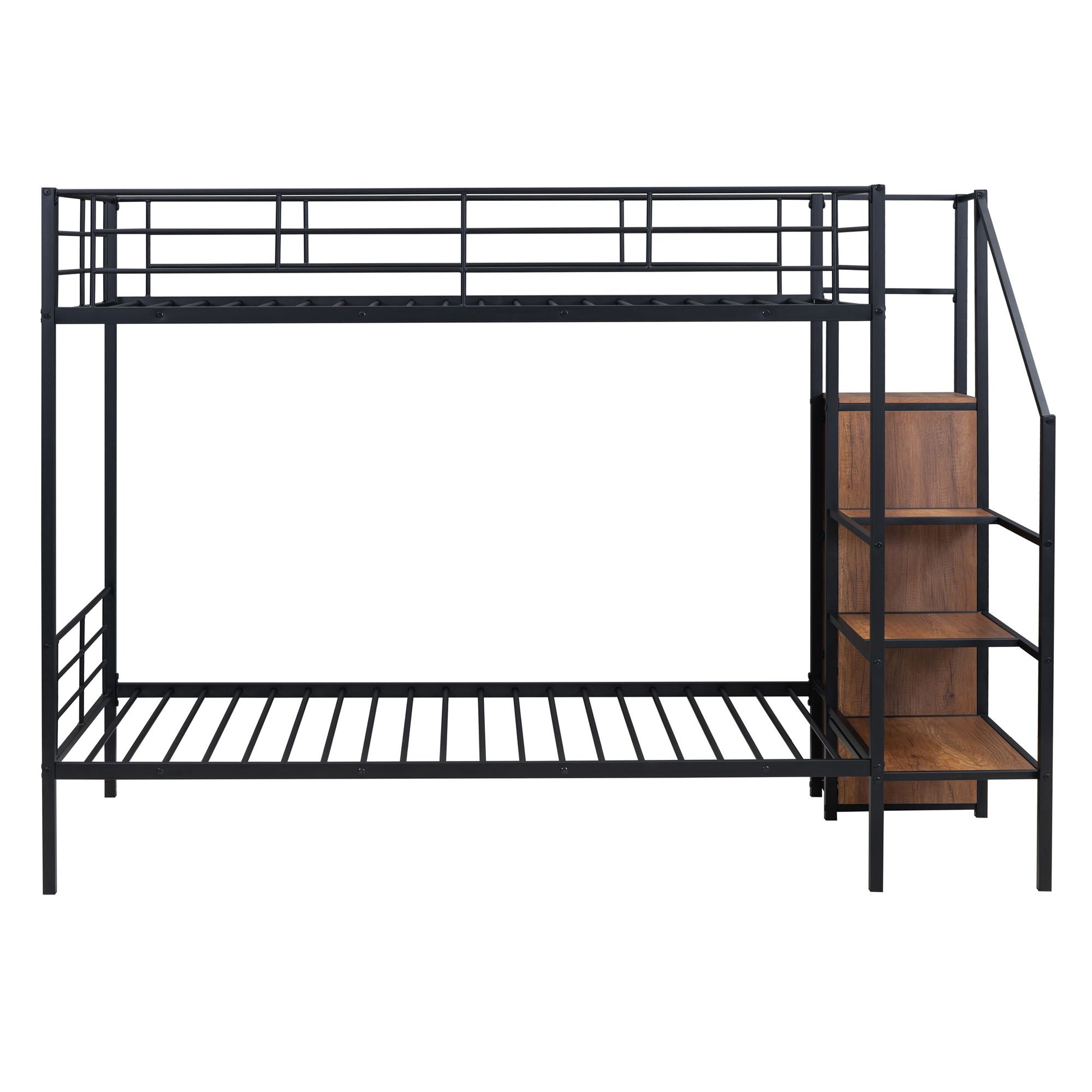 Bunk Bed With Lateral Storage Ladder And Wardrobe - The Sleep Loft - Online Mattress Showroom NYC