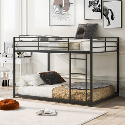 Metal Bunk Bed, Low Bunk Bed With Ladder - The Sleep Loft - Online Mattress Showroom NYC