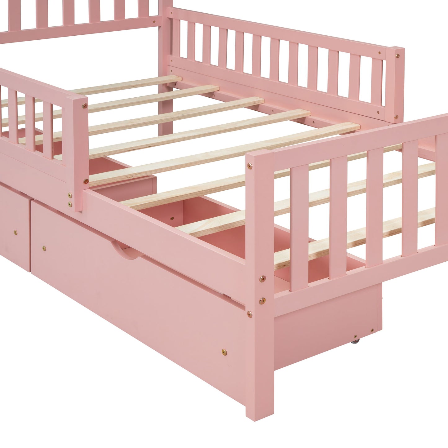 Platform Bed With Guardrails On Both Sides And 2 Storage Drawers - The Sleep Loft - Online Mattress Showroom NYC