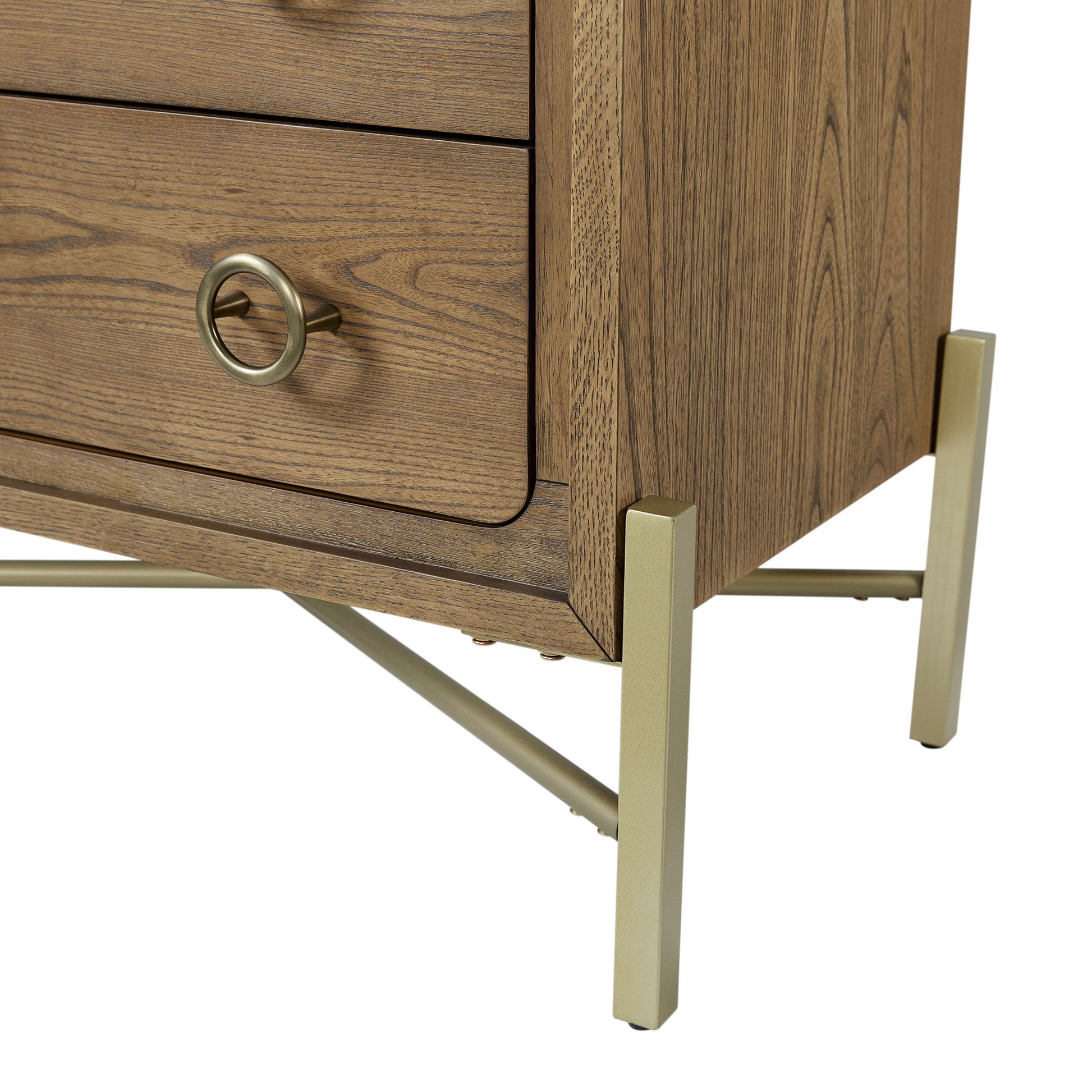 2 Drawer Nightstand With USB - Latte - The Sleep Loft - Online Mattress Showroom NYC