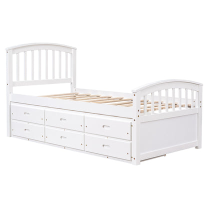 Platform Storage Bed Solid Wood Bed With 6 Drawers - The Sleep Loft - Online Mattress Showroom NYC