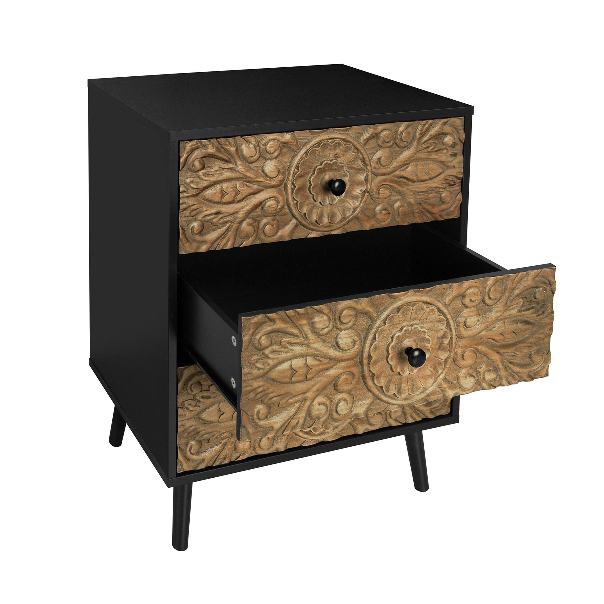 3 Drawer Cabinet, Suitable For Bedroom - Black - The Sleep Loft - Online Mattress Showroom NYC