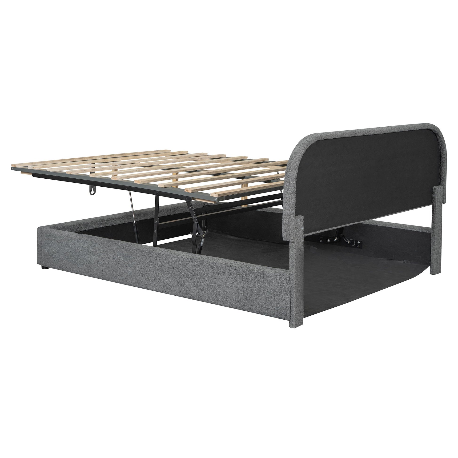 Upholstered Platform Bed With Hydraulic Storage System - The Sleep Loft - Online Mattress Showroom NYC