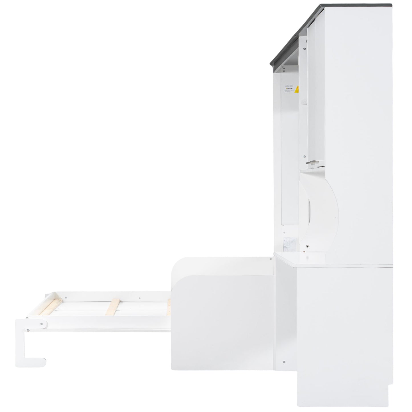 Multi Functional Murphy Bed With Sofa, Desk, And Storage Cabinet In, Full Size - White - The Sleep Loft - Online Mattress Showroom NYC
