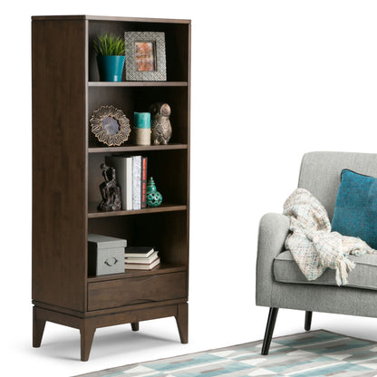 Harper - Bookcase With Storage - Walnut Brown - The Sleep Loft - Online Mattress Showroom NYC