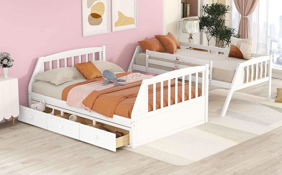Bunk Bed With Drawers, Ladder And Storage Staircase - The Sleep Loft - Online Mattress Showroom NYC