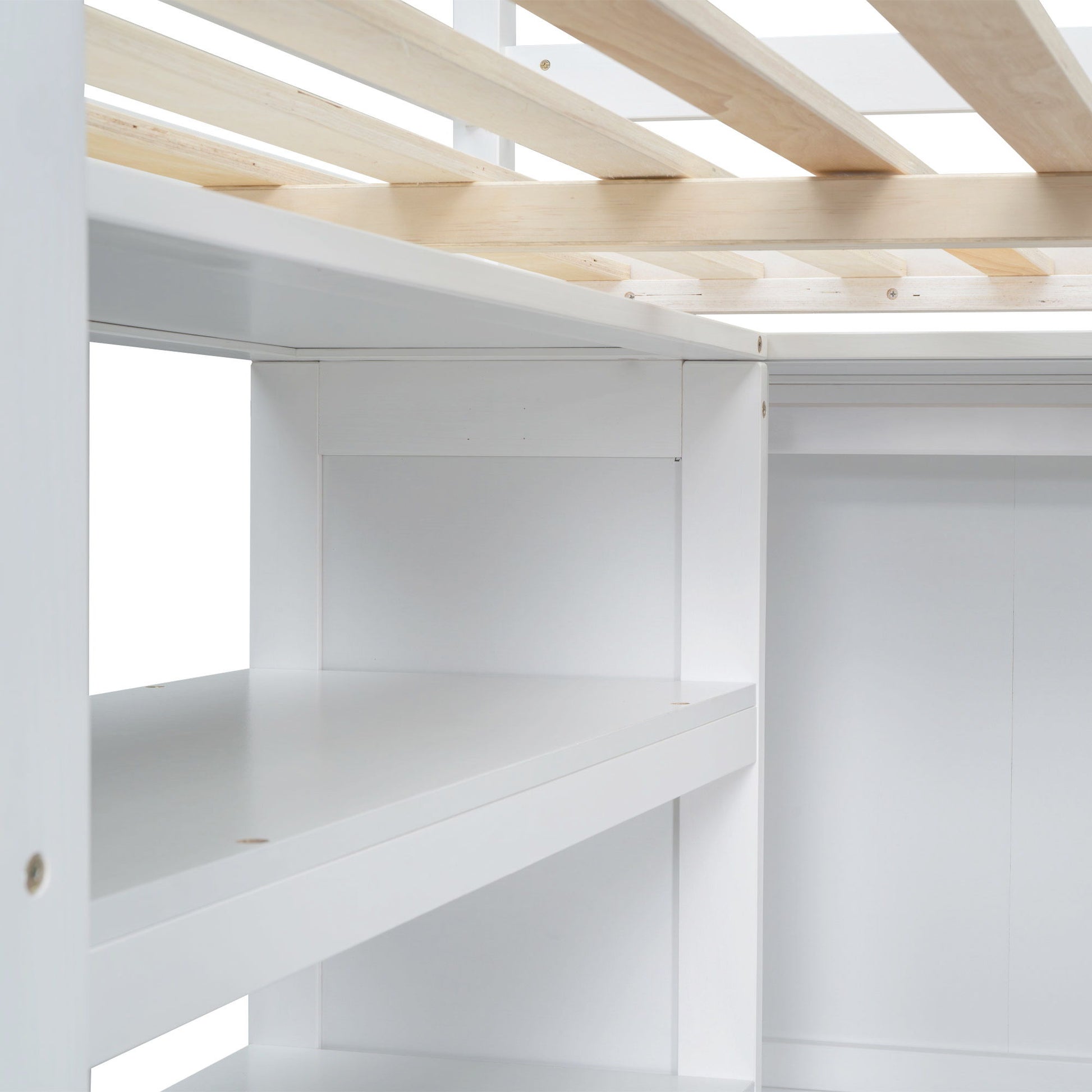 Loft Bed With Built In Wardrobe, Desk, Shelves And Drawers - The Sleep Loft - Online Mattress Showroom NYC