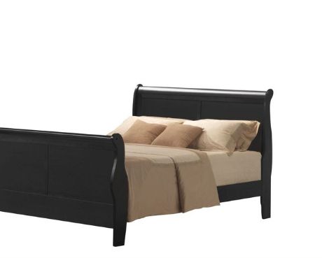 Louis Philippe III - Eastern King Bed - Black - The Sleep Loft - Online Mattress Showroom NYC