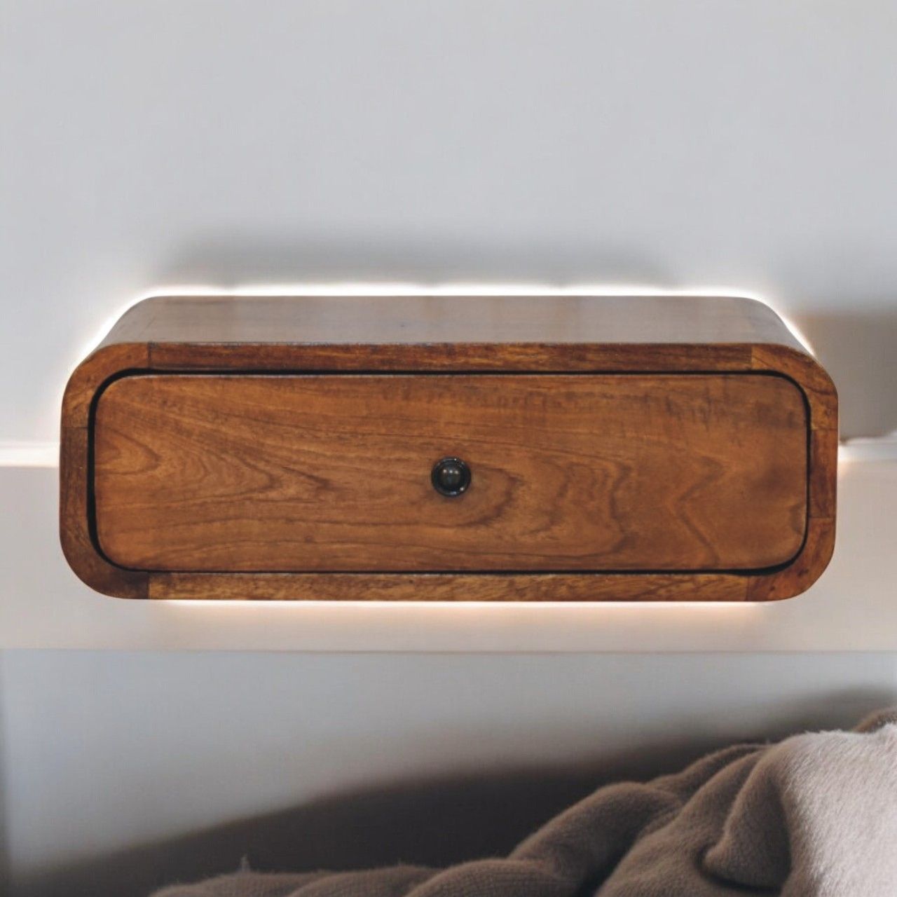 Avora - Wall Mounted 1 Drawer Nightstand - The Sleep Loft - Online Mattress Showroom NYC