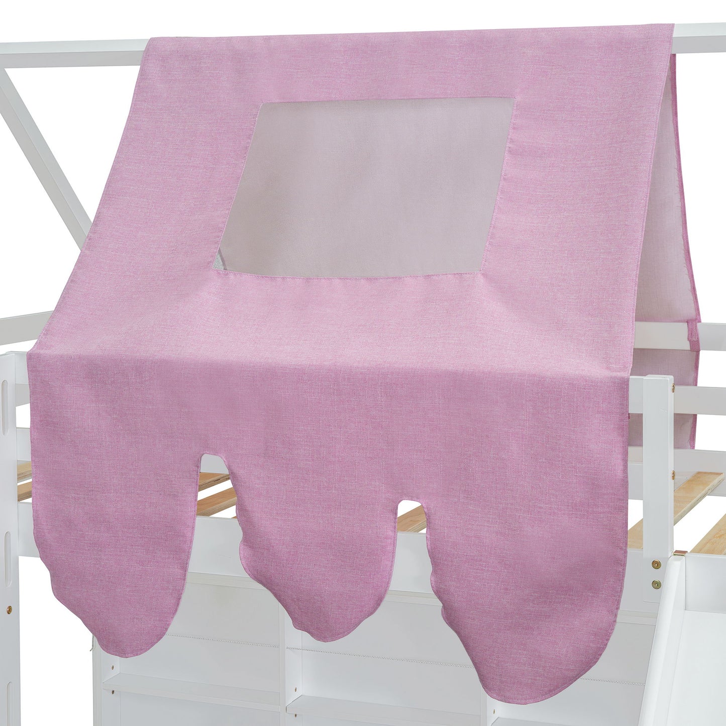 Loft Bed With House Shaped Frame And Tent - The Sleep Loft - Online Mattress Showroom NYC