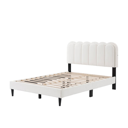 Lambswool Petal Headboard Bed Frame - The Sleep Loft - Online Mattress Showroom NYC