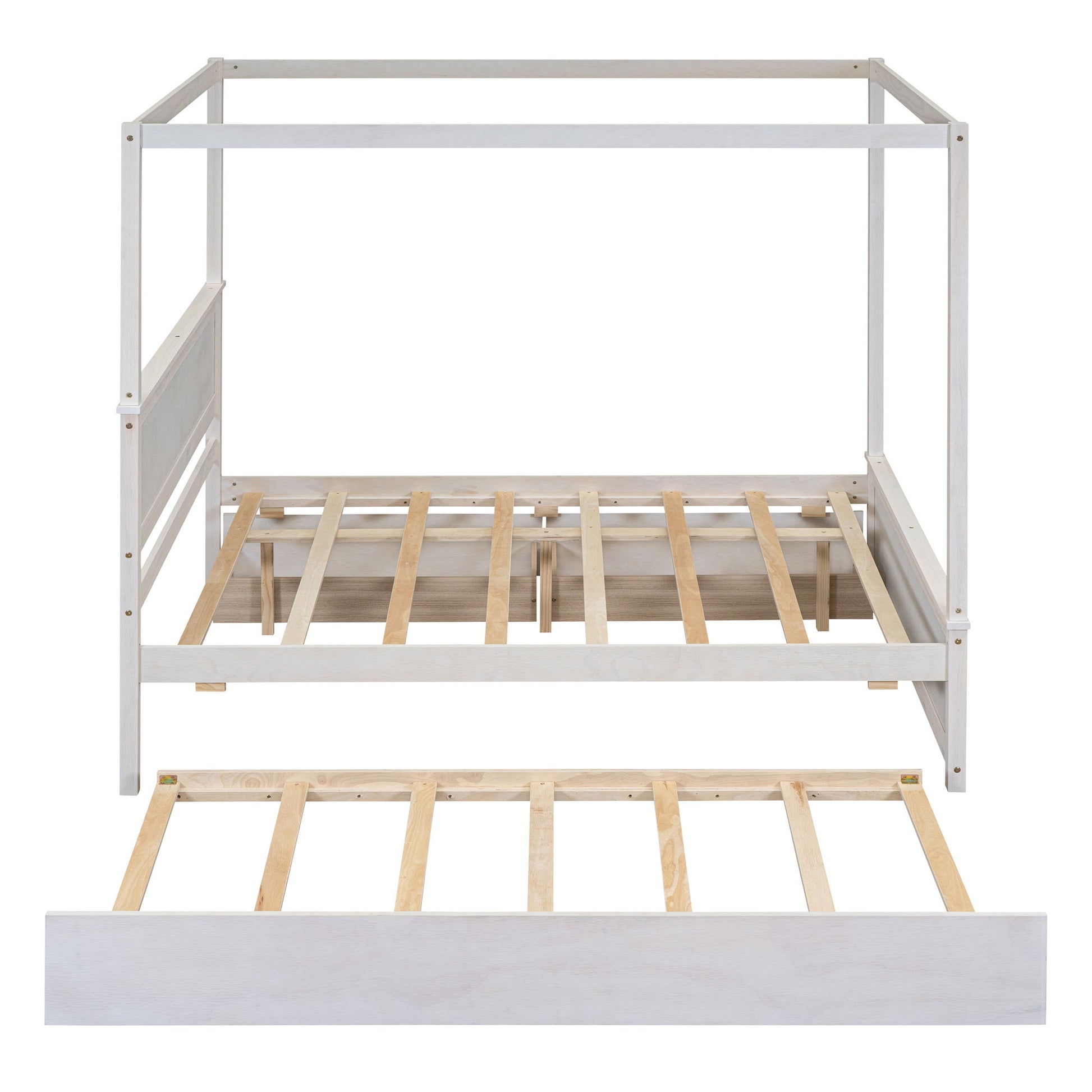 Canopy Platform Bed With Drawers, Support Slats, No Box Spring Needed - The Sleep Loft - Online Mattress Showroom NYC