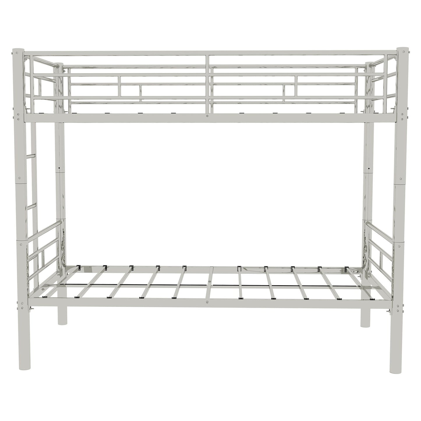 Metal Bunk Bed For Kids, Convertible Bedframe With Ladders & Guardrail - The Sleep Loft - Online Mattress Showroom NYC