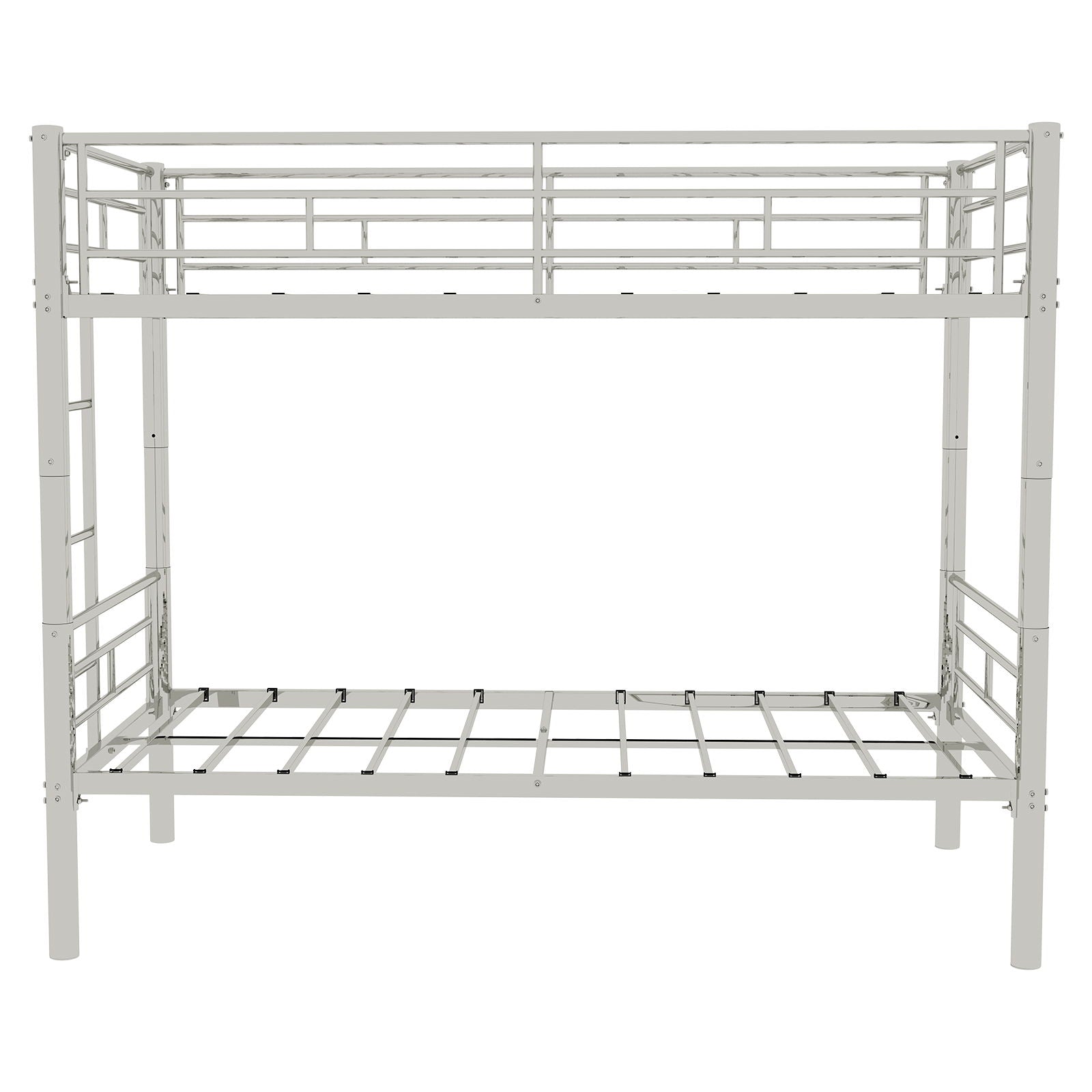 Metal Bunk Bed For Kids, Convertible Bedframe With Ladders & Guardrail - The Sleep Loft - Online Mattress Showroom NYC