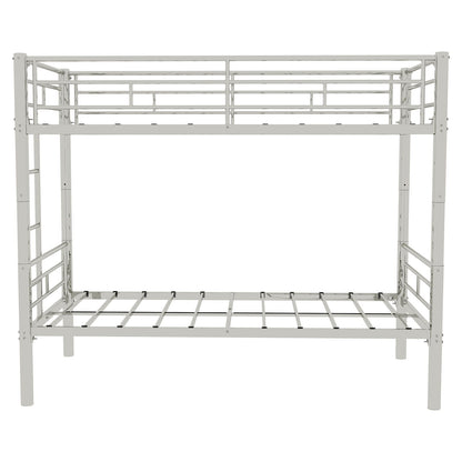 Metal Bunk Bed For Kids, Convertible Bedframe With Ladders & Guardrail - The Sleep Loft - Online Mattress Showroom NYC