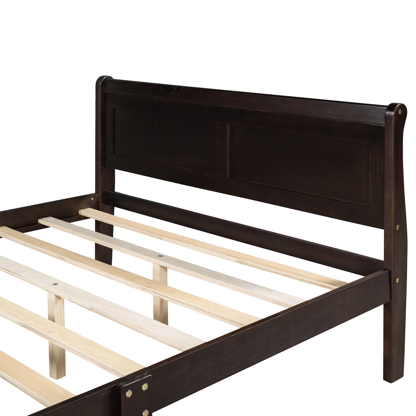 Platform Bed Frame Mattress Foundation Sleigh Bed With Headboard / Footboard / Wood Slat Suppor - The Sleep Loft - Online Mattress Showroom NYC