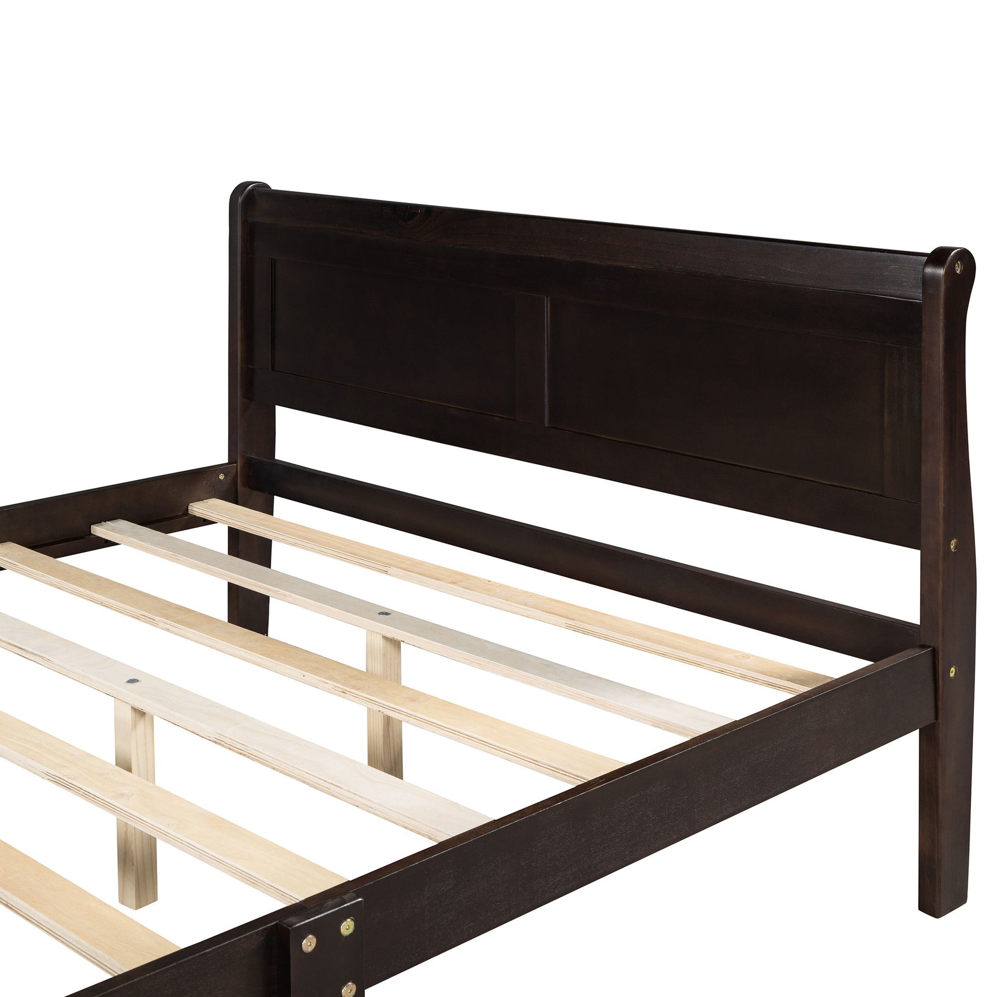 Platform Bed Frame Mattress Foundation Sleigh Bed With Headboard / Footboard / Wood Slat Suppor - The Sleep Loft - Online Mattress Showroom NYC
