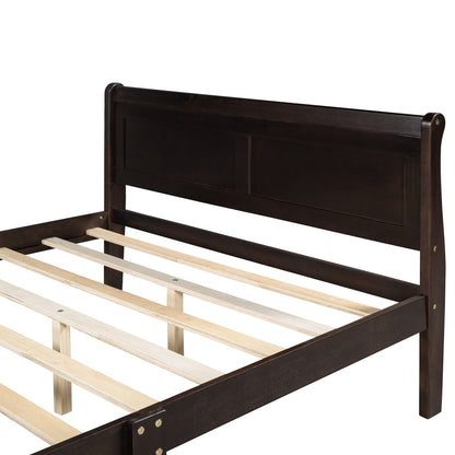 Platform Bed Frame Mattress Foundation Sleigh Bed With Headboard / Footboard / Wood Slat Suppor - The Sleep Loft - Online Mattress Showroom NYC
