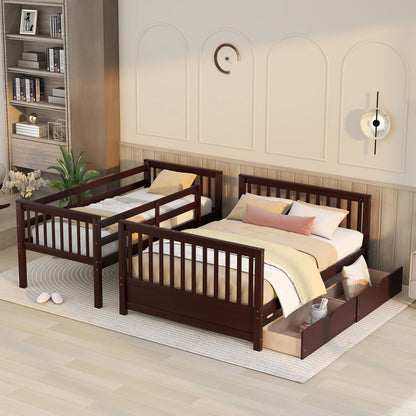Bunk Bed With Ladders And 2 Storage Drawers - The Sleep Loft - Online Mattress Showroom NYC