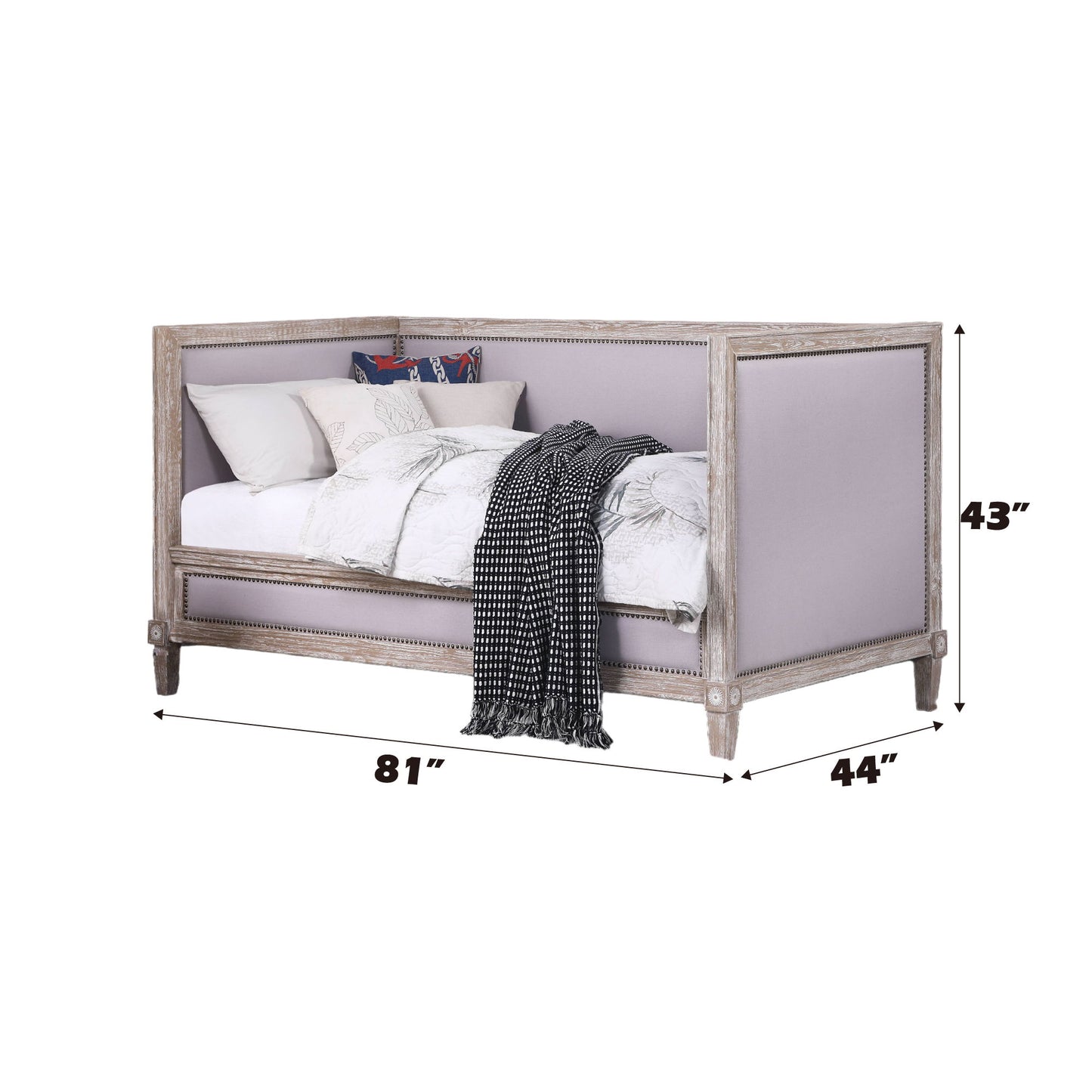 Charlton - Twin Daybed - Beige / Weathered Oak - The Sleep Loft - Online Mattress Showroom NYC