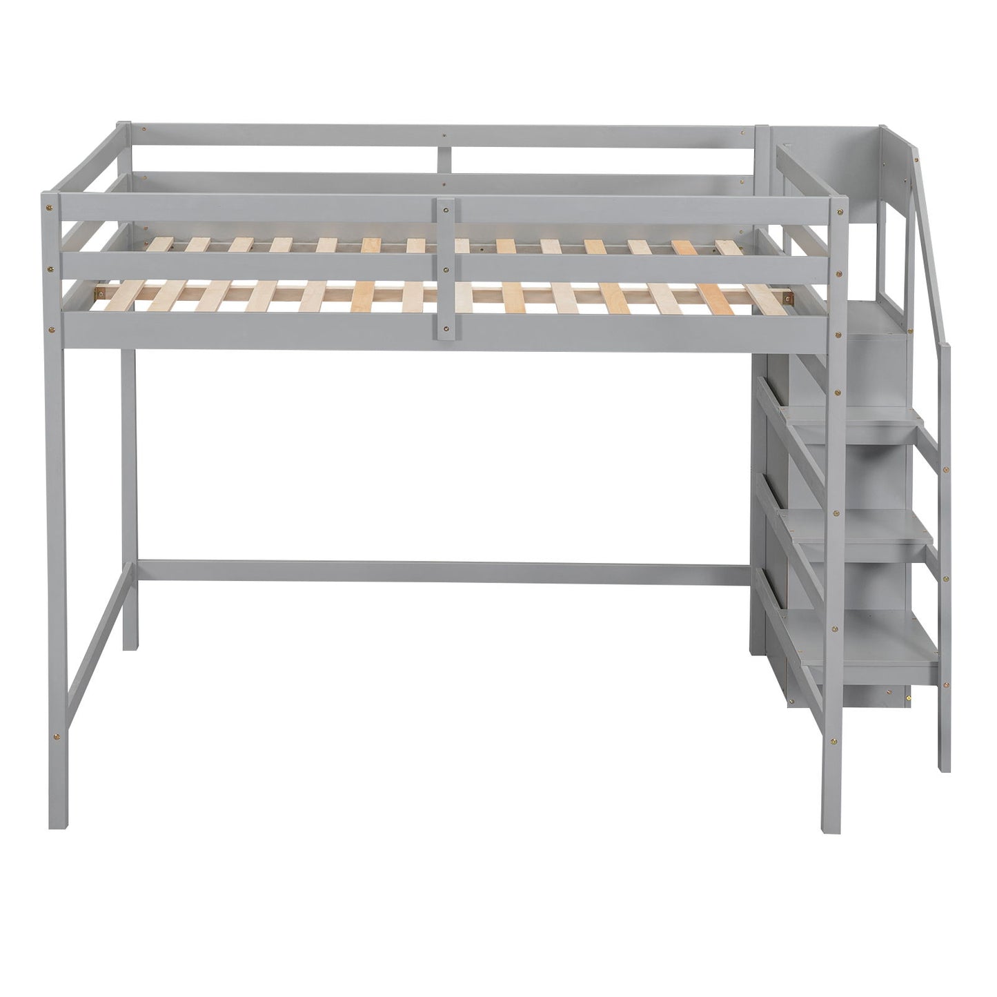 Loft Bed With Built In Storage Wardrobe And Staircase - The Sleep Loft - Online Mattress Showroom NYC