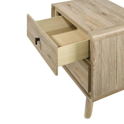 Nightstand & 2 Drawers - Beige - The Sleep Loft - Online Mattress Showroom NYC