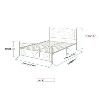 Full With Metal Frame Bed - White - The Sleep Loft - Online Mattress Showroom NYC