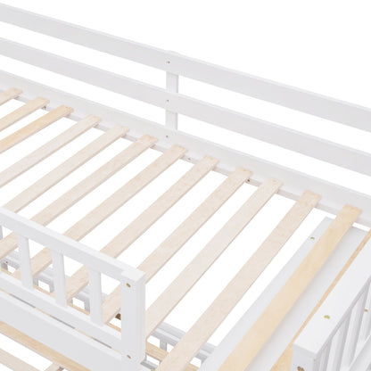 Bunk Bed With 6 Drawers And Flexible Shelves, Bottom Bed With Wheels - The Sleep Loft - Online Mattress Showroom NYC